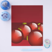 Prospectus 21,6 Cm X 24,94 Cm Circulaire d'ornements rouges (Simple)