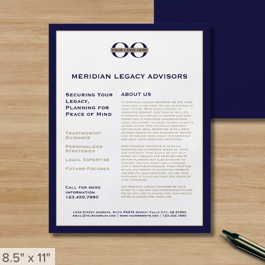 Prospectus 21,6 Cm X 24,94 Cm Circulaire du cabinet d'avocats