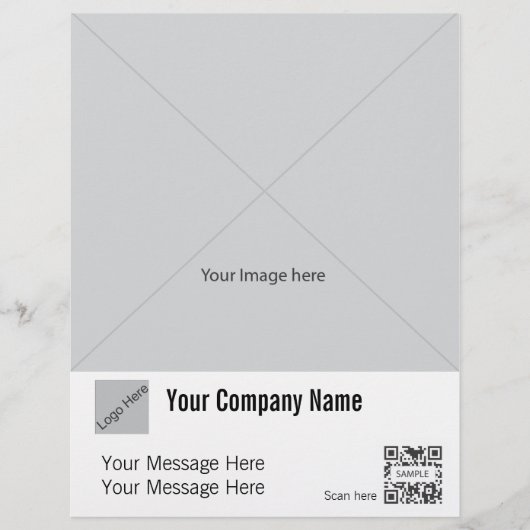 Prospectus 21,6 Cm X 24,94 Cm Circulaire Modèle Générique 1 (Devant)