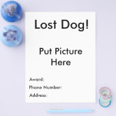 Prospectus 21,6 Cm X 24,94 Cm Circulaire Perdu de Chien (Simple)