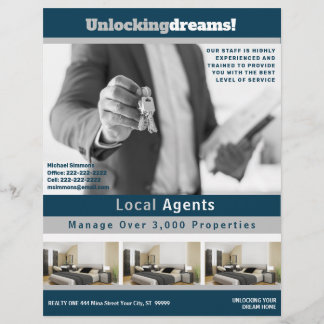 Prospectus 21,6 Cm X 24,94 Cm Circulaire personnalisable Ethnic Real Estate Real