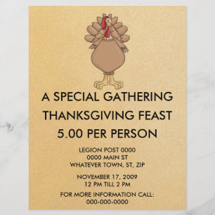 Prospectus 21,6 Cm X 24,94 Cm Circulaire pour le dîner Bon thanksgiving vintage