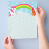 Prospectus 21,6 Cm X 24,94 Cm circulaire unicorne mignonne (main)