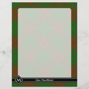 Prospectus 21,6 Cm X 24,94 Cm Clan MacAlister de Glenbarr Hunting Tartan