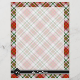 Prospectus 21,6 Cm X 24,94 Cm Clan MacAlister Robe Tartan Circulaire