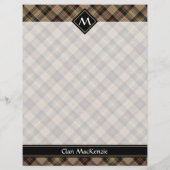 Prospectus 21,6 Cm X 24,94 Cm Clan MacKenzie Chasse Brown Tartan Flyer (Dos)