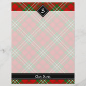 Prospectus 21,6 Cm X 24,94 Cm Clan Scott Red Tartan Flyer (Dos)