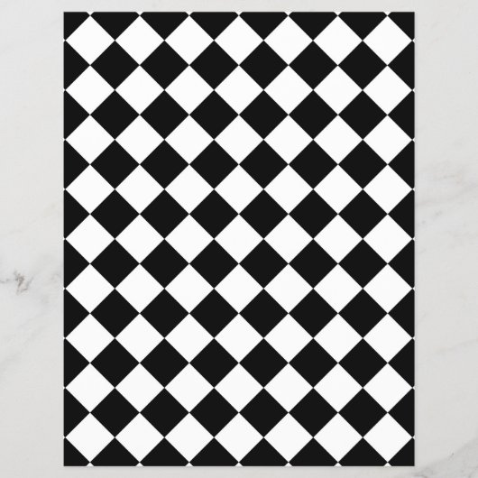 Prospectus 21,6 Cm X 24,94 Cm Classic Diamond noir et blanc Checkers (Devant)