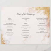 Prospectus 21,6 Cm X 24,94 Cm Classic Luxe Marbre Triple Wedding Programme (Dos)
