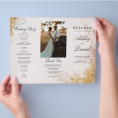 Prospectus 21,6 Cm X 24,94 Cm Classic Luxe Marbre Triple Wedding Programme (main)
