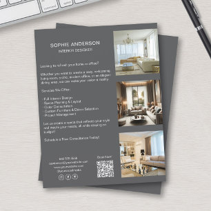 Prospectus 21,6 Cm X 24,94 Cm Code QR de photos personnalisées sur les médias so