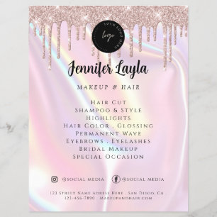 Prospectus 21,6 Cm X 24,94 Cm Code QR personnalisé Logo Élégant Rose Perle