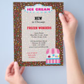 Prospectus 21,6 Cm X 24,94 Cm Commerce de crème glacée (main)