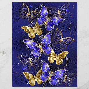 Prospectus 21,6 Cm X 24,94 Cm Composition avec papillons Sapphire