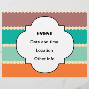 Prospectus 21,6 Cm X 24,94 Cm Conception abstraite de rangées de losanges