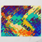 Prospectus 21,6 Cm X 24,94 Cm Conception abstraite de texture rétro (Dos)