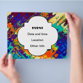 Prospectus 21,6 Cm X 24,94 Cm Conception abstraite de texture rétro (main)