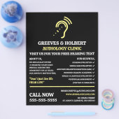 Prospectus 21,6 Cm X 24,94 Cm Conception d'aide auditive, audiologiste, Clinique (Simple)