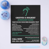 Prospectus 21,6 Cm X 24,94 Cm Conception d'aide auditive, audiologiste, Clinique (Simple)