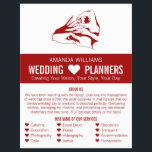 Prospectus 21,6 Cm X 24,94 Cm Conception de proposition, Publicité pour planific<br><div class="desc">Conception de proposition,  Flyer de publicité pour planificateur d'événement de mariage par The Business Card Store.</div>