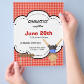 Prospectus 21,6 Cm X 24,94 Cm Concours de garçons gymnastique (rouge) (main)