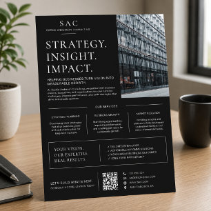 Prospectus 21,6 Cm X 24,94 Cm Consultant Professionnel Code QR Noir Moderne