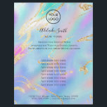 Prospectus 21,6 Cm X 24,94 Cm couleurs pastel design arrière - plan<br><div class="desc">maquillage artiste beauté flyer professionnel</div>