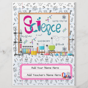Prospectus 21,6 Cm X 24,94 Cm Couverture Classeur personnalisée de science   Con