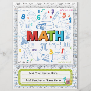 Prospectus 21,6 Cm X 24,94 Cm Couverture Classeur personnalisée mathématique   C