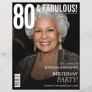 Prospectus 21,6 Cm X 24,94 Cm Couverture de magazine pour 80e anniversaire de bi