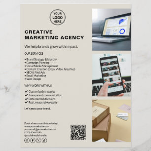 Prospectus 21,6 Cm X 24,94 Cm Création de logo moderne marketing entreprise neut