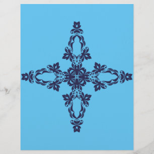 Prospectus 21,6 Cm X 24,94 Cm Croix Chrétienne en Bleu Céleste Art