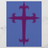 Prospectus 21,6 Cm X 24,94 Cm Croix chrétienne pourpre (Devant)