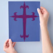 Prospectus 21,6 Cm X 24,94 Cm Croix chrétienne pourpre (main)