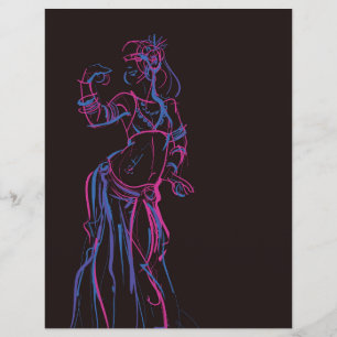 Prospectus 21,6 Cm X 24,94 Cm Croquis de gestation dessin fusion tribale bellyda