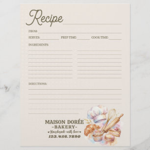 Prospectus 21,6 Cm X 24,94 Cm Cuisinier Pâtissier Boulangerie Livre de Recettes 