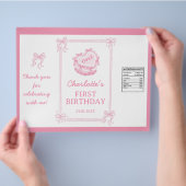 Prospectus 21,6 Cm X 24,94 Cm Cute Pink Bow Cake Anniversaire Chip Bag (main)