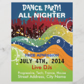 Prospectus 21,6 Cm X 24,94 Cm Dance Party All Nighter Flyer (Dos)