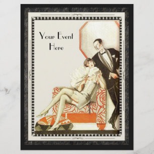 Prospectus 21,6 Cm X 24,94 Cm Décadent années 1920 Art Déco Avant Garde Couple P