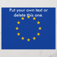 Dépliant avec le drapeau de l'Union européenne
