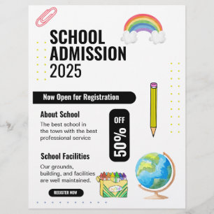 Prospectus 21,6 Cm X 24,94 Cm Dépliant d'admission à l'école, Dépliant de promot