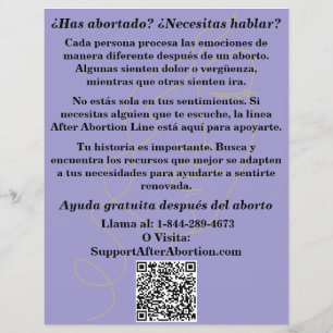 Prospectus 21,6 Cm X 24,94 Cm Dépliant d'aide à la grossesse espagnole/Soins apr