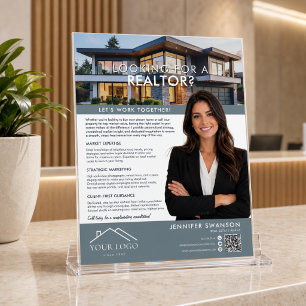 Prospectus 21,6 Cm X 24,94 Cm Dépliant de marketing d'agent immobilier Agent i