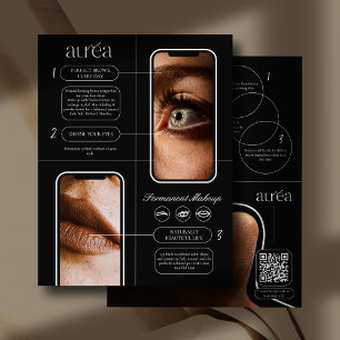 Prospectus 21,6 Cm X 24,94 Cm Dépliant du Salon de Beauté Cosmétique