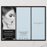 Dépliant Noir/Bleu de la Boutique de Luxe Minimali