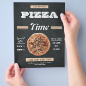 Prospectus 21,6 Cm X 24,94 Cm Dépliant Pizza Time (main)