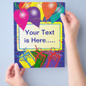 Prospectus 21,6 Cm X 24,94 Cm Design de fête d'anniversaire (main)