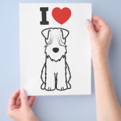 Prospectus 21,6 Cm X 24,94 Cm Dessin de chien de Terrier roux (main)