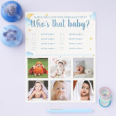 Prospectus 21,6 Cm X 24,94 Cm Devine le jeu de baby shower (Simple)