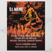 Prospectus 21,6 Cm X 24,94 Cm DJ Fiery Concert Music Flyer (Dos)